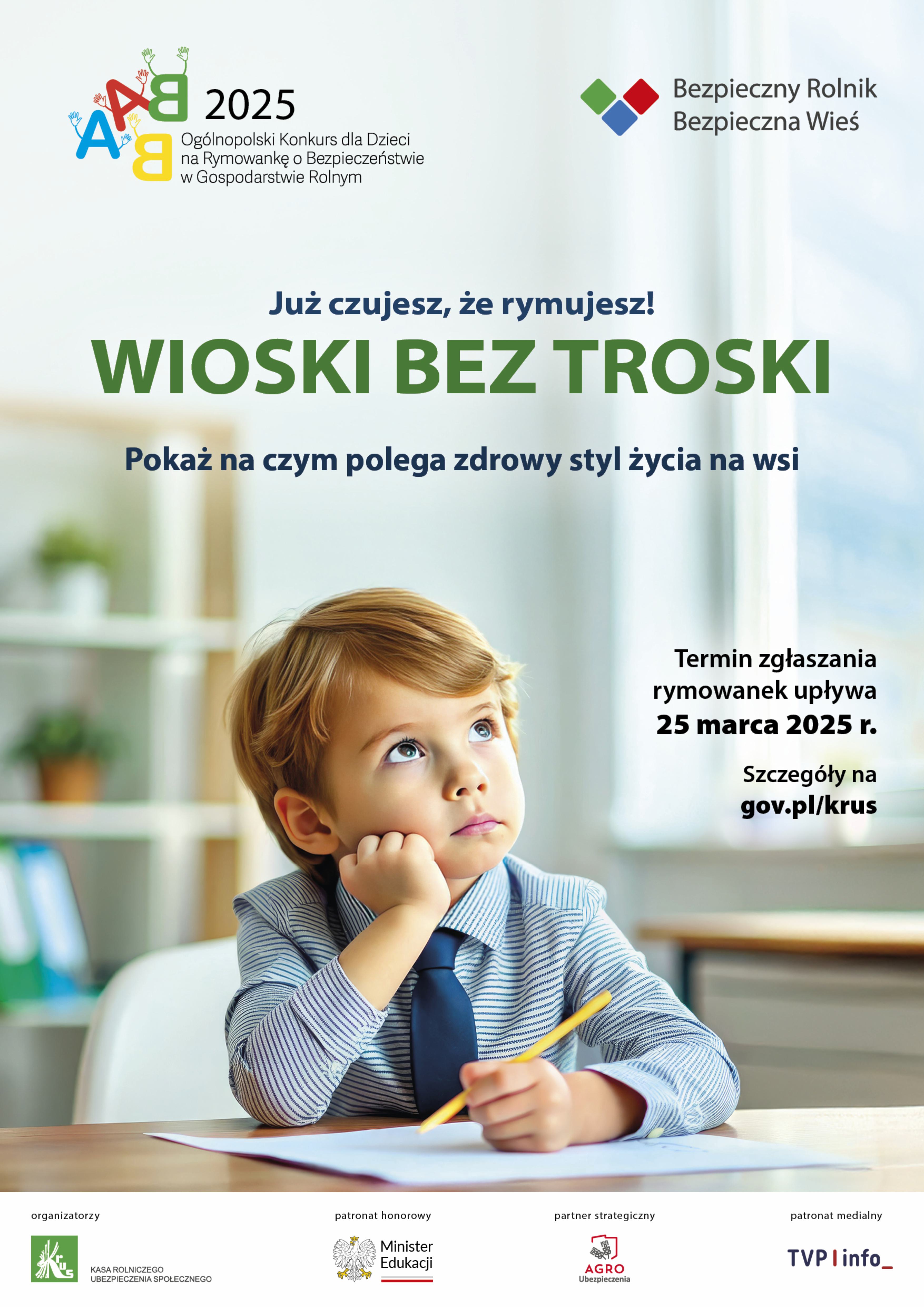 Plakat konkurs na Rymowankę