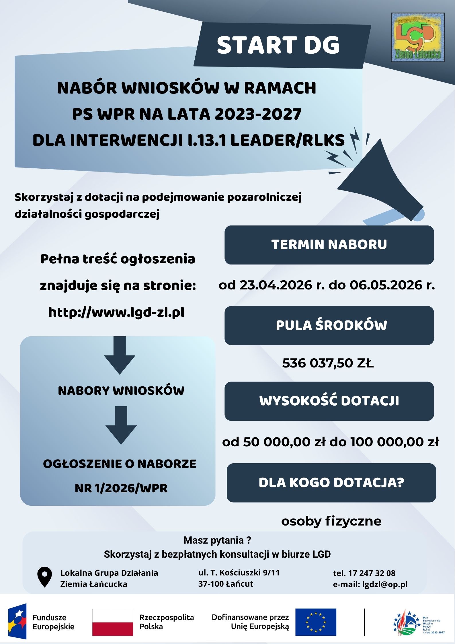 Ulotka nabór podejmowanie DG