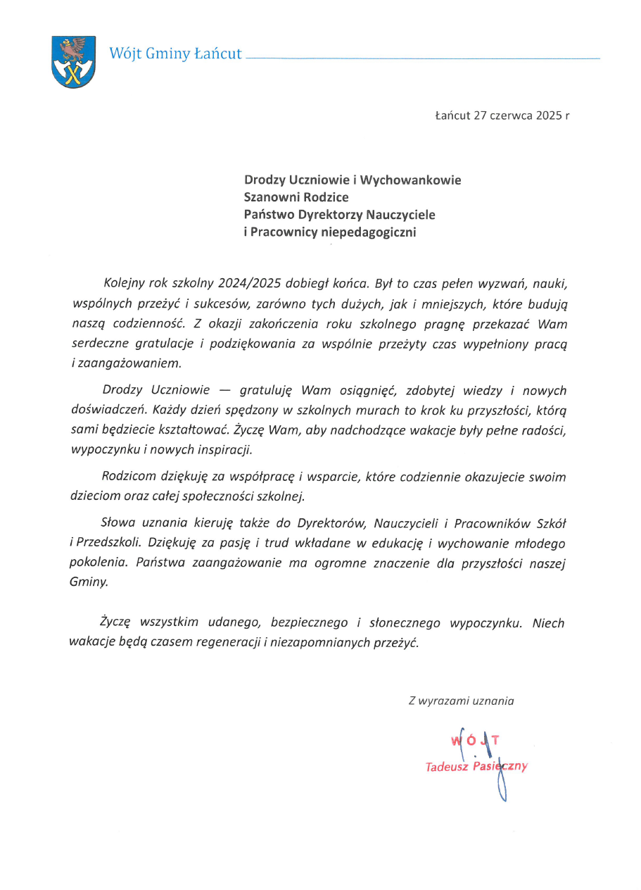 życzenia na koniec roku 2025